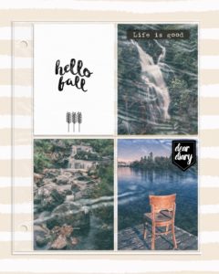 Hello Fall Pocket Journal Cards, graphic design , halftonestips