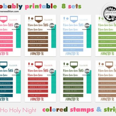 HoHoHo 2022 Colored Stamps and Strips, greene edition, HoHoHo Simple Memory Keeping