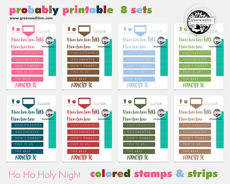 HoHoHo 2022 Colored Stamps and Strips, greene edition, HoHoHo Simple Memory Keeping