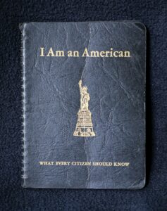 a passport with the statue of liberty on it, 4th of July