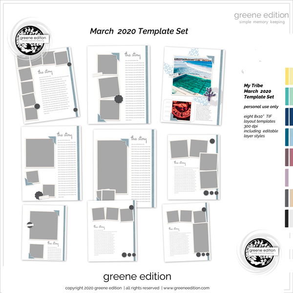 greene edition, My Tribe Templates, My Tribe mini Kit, greene edition, copyright 2020 greeneedition.com