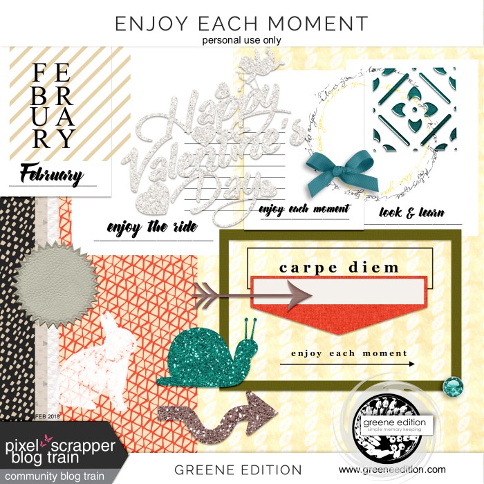 greene edition - enjoy each moment - scrapbooking freebie- Enjoy Each Moment Free Scrapbooking Kit