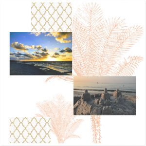 Layout by Bina Greene with Palm Tree Templates and Cozy Kitchen
