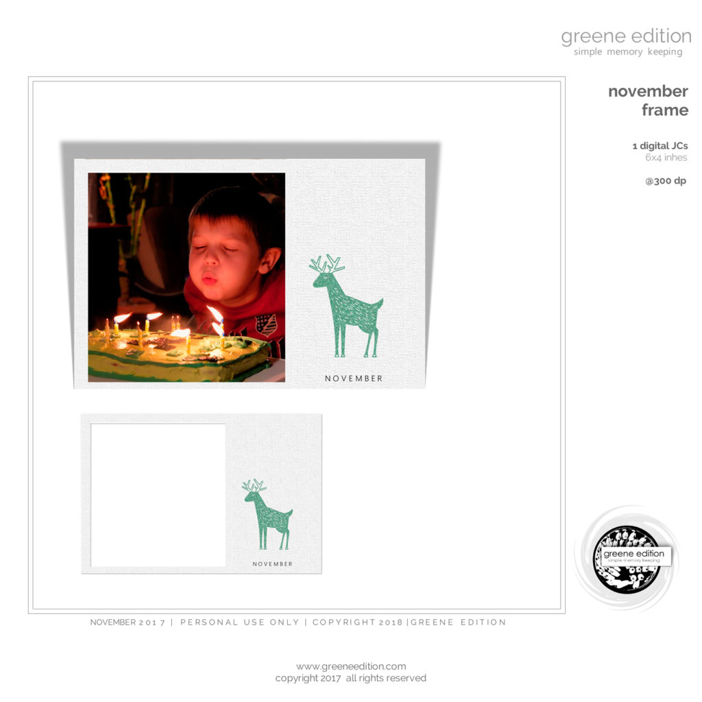 freebie november frame greene edition diital scrapbooking freebie