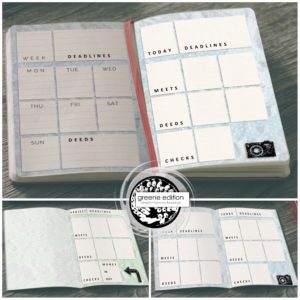 greene edition - 6x8" Planner Page Templates
